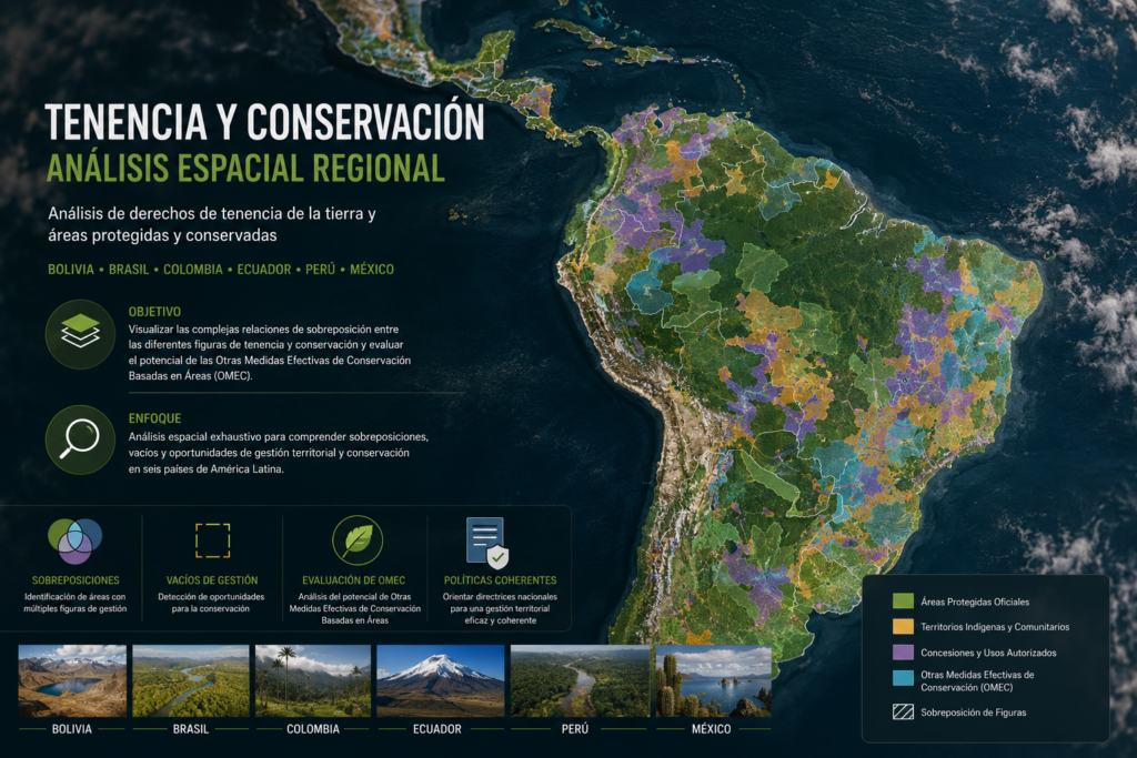 Mapping tenure rights and protected and conserved areas in six Latin American countries