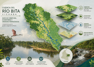 Mapa de cobertura, ecosistemas y unidades hidrológicas para dar los lineamientos a la cuenca del río Bita (Vichada)
