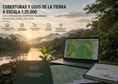 Inerpretación de coberturas y  uso de la tirra para ocho ventanas en Colombia 