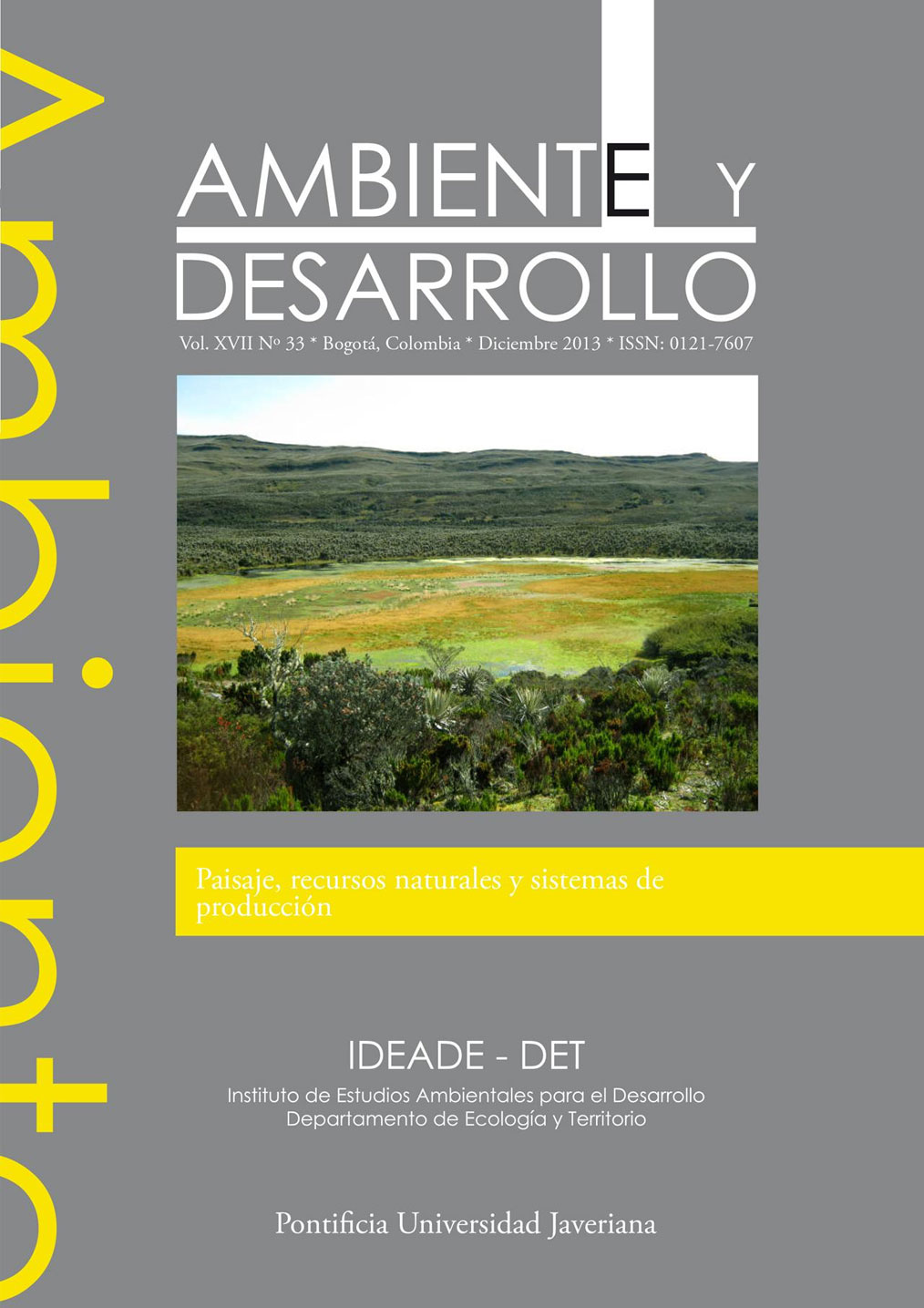 Diseño adaptativo de un paisaje agroindustrial.